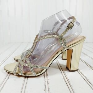Nina Gold Strappy Sandals